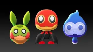 New Pokémon Starters 3D Models!