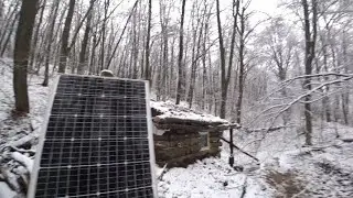 Great idea for my dugout! The first snow covered the solar panel.