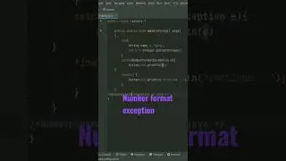 number format exception in java
