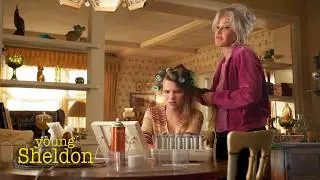 Meemaw’s Tortuous Hot Roller Lesson | Young Sheldon
