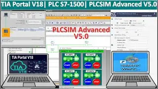 TIA Portal V18 connect with PLC S7-1500 simulation with PLCSIM Advance V5.0| PLC Siemens training
