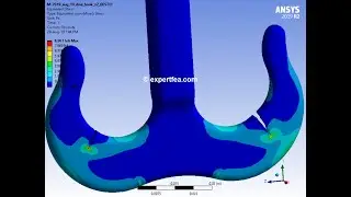 ANSYS WB Static FEA - SMART (XFEM like) simulation of 2 cracks in a hook/ anchor (v1)