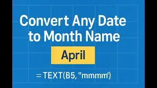 Can Excel turn 4/15/2025 into just “April”? Yes—here’s how.