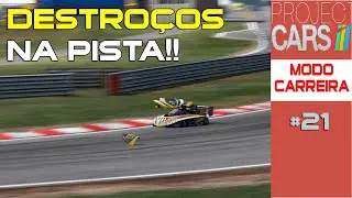 PROJECT CARS | MODO CARREIRA #21 | Batidas no Treino e na Corrida | Logitech G29