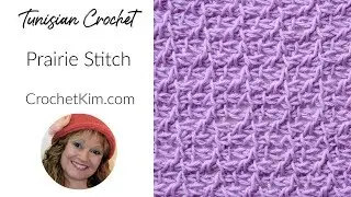 Tunisian Crochet Prairie Stitch Left Handed Tutorial by Kim Guzman