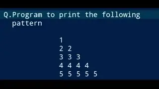 C++ Programming||Pattern Printing Problem (9)