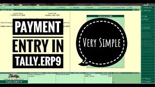 Payment and Receipt Entry in Tally.Erp9