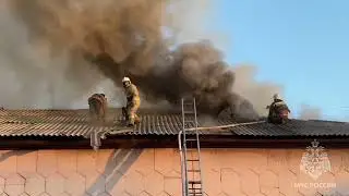 Пожар на улице Куйбышева в Улан-Удэ