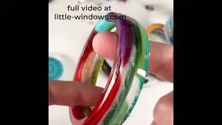 Make Colorful Bangles with Leftover Resin! #Shorts #resinart #resinjewelry #jewelrymaking #bracelets
