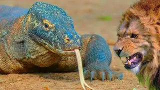 LION VS KOMODO DRAGON देखते हैं किसमें हैं कितना दम REAL FIGHT BETWEEN LION AND KOMODO DRAGON