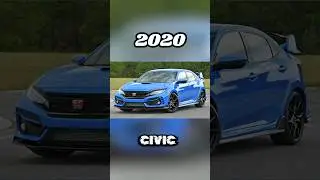 Evolution of Honda Civic type R🔥(1972 ~ 2024) #shorts #evolution #civic