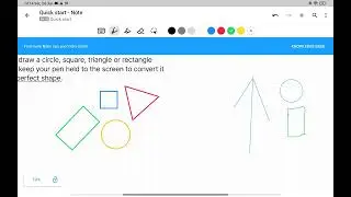 Nebo- Draw and hold to straighten shape