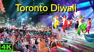 【4K】TORONTO BIGGEST DIWALI PARTY | DIWALI FESTIVAL OF LIGHTS | NATHAN PHILLIPS SQUARE