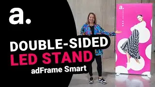 Freestanding lightbox with double-sided printing - adFrame Smart.