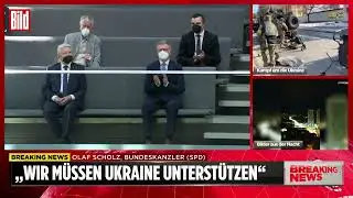 Ukraine Krieg wird eine „Katastrophe“ für Russland  Regierungserklärung von Olaf Scholz