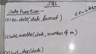 sysdate(),last_day(),next_ day(), months_between() date functions in SQL with syntax & example