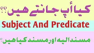 Subject And Predicate|Two Major Parts Of Sentense|Supreme Study 02 |What is Predicate