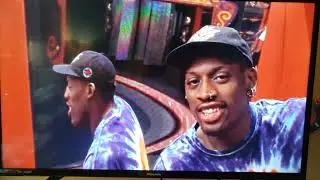 Hilariously fake warmups scene from Dennis Rodman's movie Bad As I Wanna Be (1998)