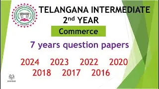 TS Inter 2nd Year Commerce 2024 - 2016 7 years previous Question Papers Telangana Papers TG inter