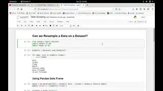 How to Re sample a whole table / Dataset (using Python 3)