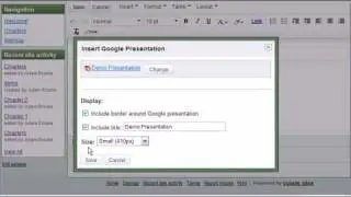 How to insert Google Docs resources into a student  site created using Google Sites tools