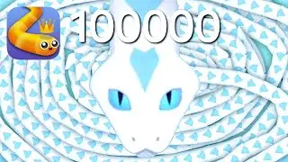 I REACHED 100000 SCORE IN SNAKE.IO ALTHOUGH THE BOSS SNAKE SPAWNED MANY TIMES