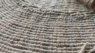 MACRAME. Alfombra de yute circular