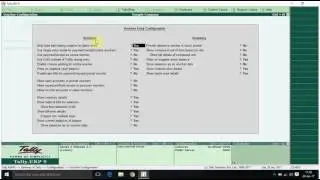 Voucher Configuration in Tally  ERP 9 Version 5 5