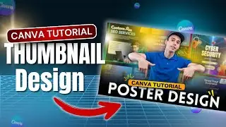Glowing YouTube Thumbnail Design in Canva | Canva Tutorial