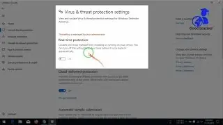 Windows10 Defender Setting managed by Administrator fix