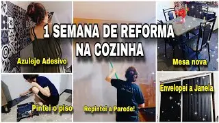 REFORMA NA COZINHA - FIZ TUDO SOZINHA! AGORA SIM 🥰😍