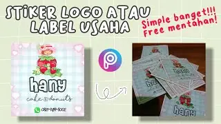 Tutorial Piscart | Cara Membuat label atau logo usaha simple dengan karakter