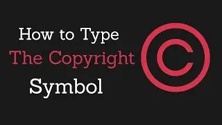 How to Type the Copyright Symbol in MS WORD