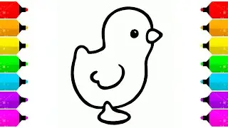 Drawing for children | Duckling | Coloring Pages