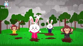 Let's Play In The Rain - Kids Stories | Ria Rabbit Cartoon For Kids