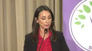 DEM Parti Eş Genel Başkanları Tülay Hatimoğulları ve Tuncer Bakırhan açıklama yaptı
