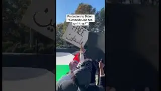 Atlanta protesters chant “Genocide Joe has got to go” as Joe Biden’s motorcade arrives to the city.