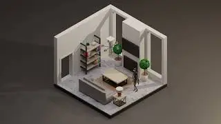 3D Isometric Room Character Animation