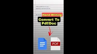 Handwriting ko text me kasa convert karte ha | How to convert handwriting to pdf 