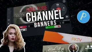 Creating You tube channel banner in Pixel lab 🤩🔥
