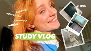 STUDY VLOG // курсовая, учеба, мгимо, май 🐣💚