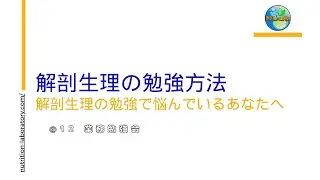 @12【栄養士勉強ハック】解剖生理の勉強方法