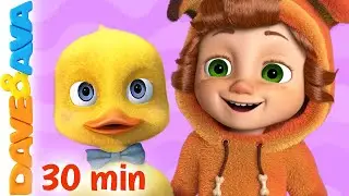 😉 Five Little Ducks and More Nursery Rhymes | Little Kittens | Baby Songs by Dave and Ava 😉