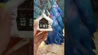 Деревенский домик из ваты #ватныеигрушки #юля_глухова #домикизваты