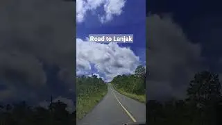 road to Lanjak with blue sky