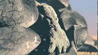 3D animation ston man