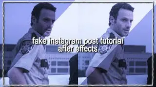 fake instagram post tutorial | after effects