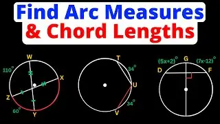 How to Find Chord Lengths & Arc Measures | Geometry | Eat Pi