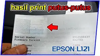 Printer Epson L121 tinta tidak keluar | warna hitam putus bergaris hasil print tidak jelas