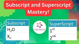 Mastering Subscript and Superscript in 